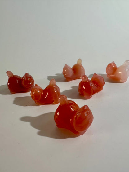 Mini Yanyuan Agate Stretching Kitty | Crystal Cat