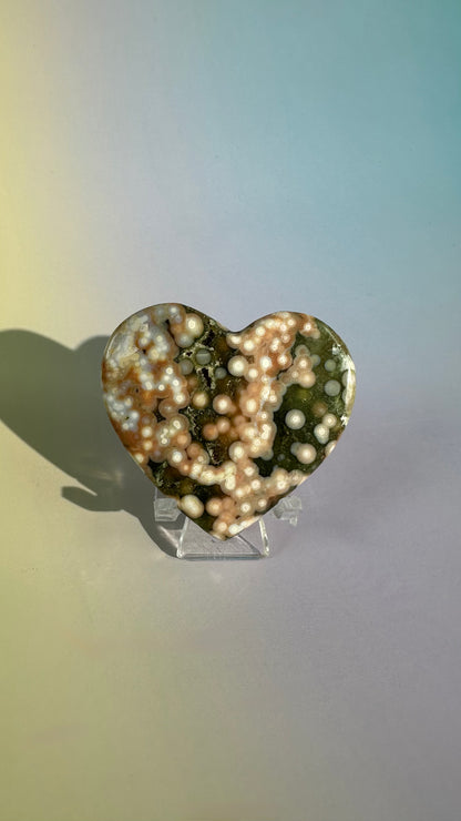 Ocean Jasper Heart Carving – Option O