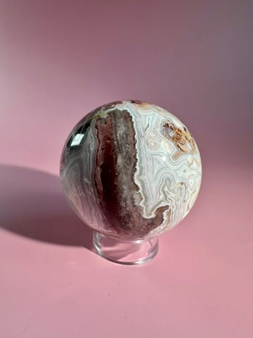 Red Crazy Lace Agate Sphere - B