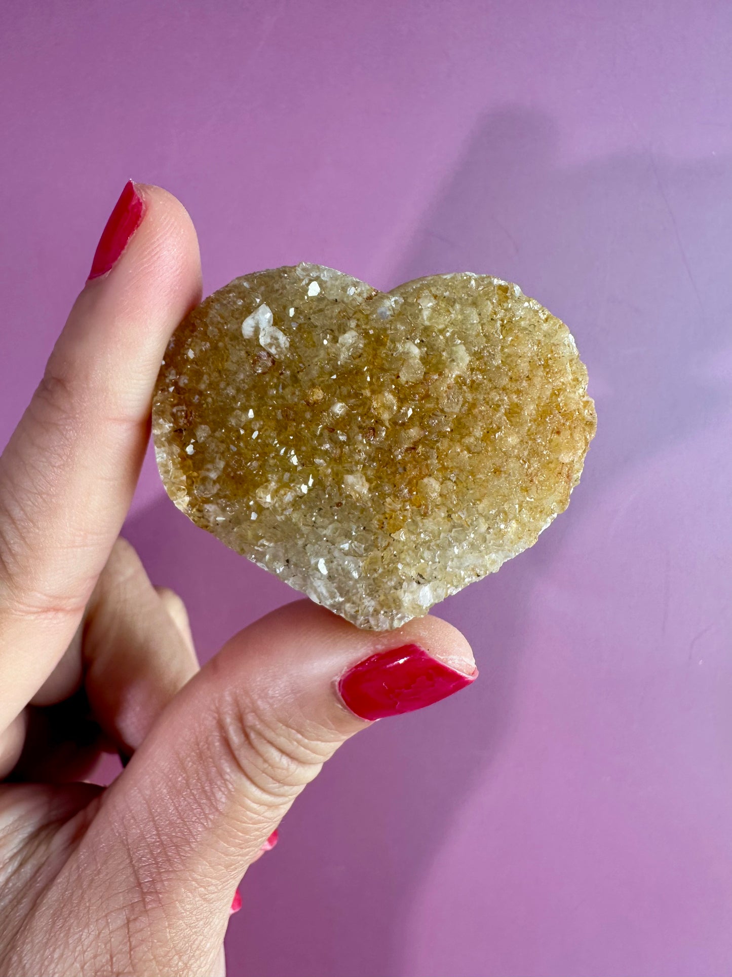 Small Druzy Amethyst Heart - C