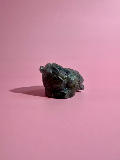 Flashy Labradorite Money Toad – Option A