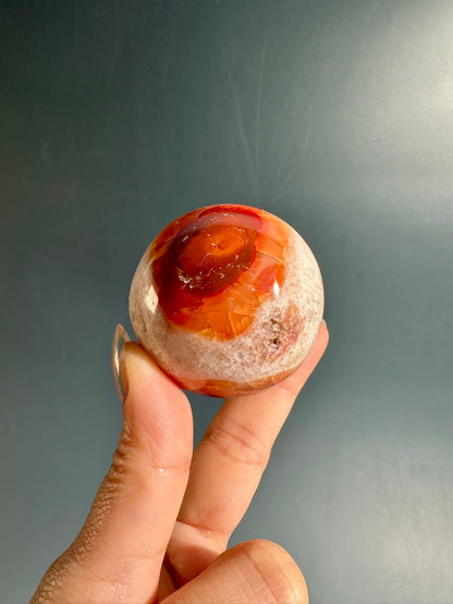 Carnelian Sphere – Option H | Abundance, Creativity & Joy Crystal