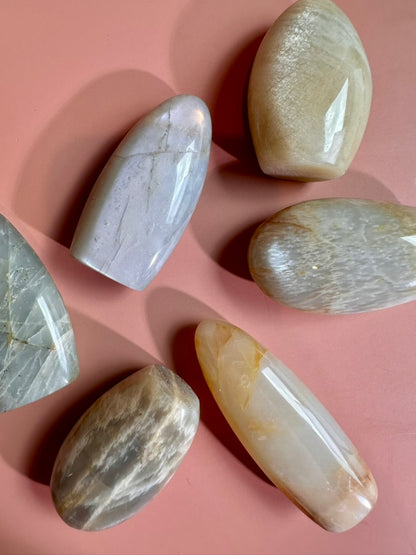 Polished Moonstone Standing Freeform