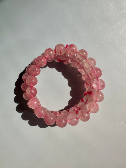 8mm Rhodonite Blossom Beaded Bracelet