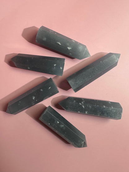 Small Peruvian Snowflake Angelite Tower