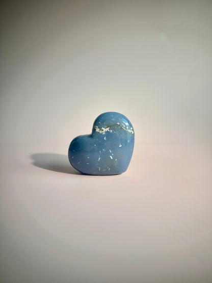 Angelite Standing Heart Carving
