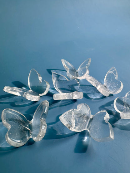 Mini 3D Himalayan Clear Quartz Butterfly Carving