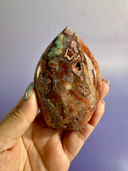 Indonesian Pink Crazy Lace Agate Flame – Option E | Joyful Energy, Emotional Balance & Statement Crystal