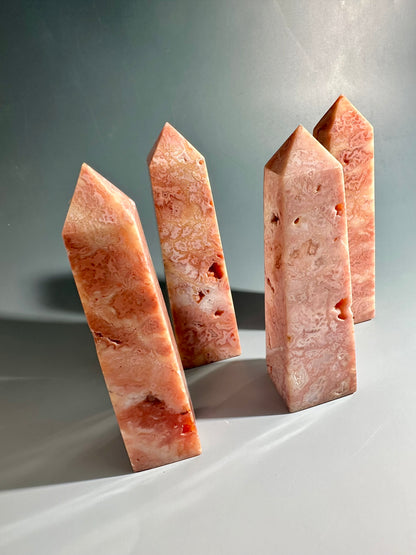Intuitively Chosen Indonesian Pink Carnelian Tower | Love, Courage & Vitality Crystal