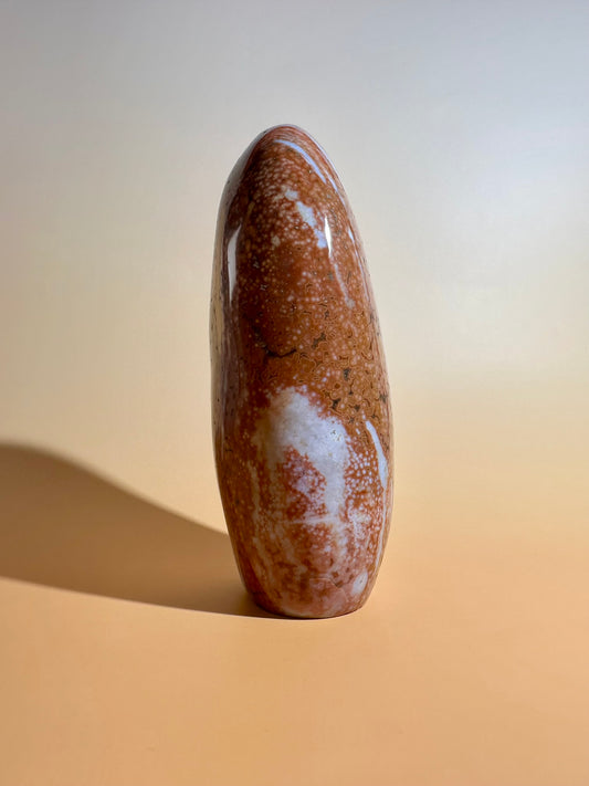 Orange & Peach Ocean Jasper Standing Freeform - Option D | One of a Kind Joy, Renewal & Collector Crystal