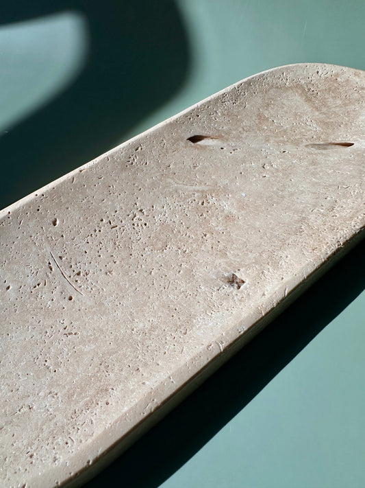 Travertine Long Oval Tray