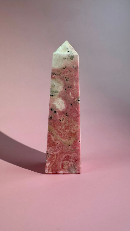 Peruvian Rhodonite Tower – Option A