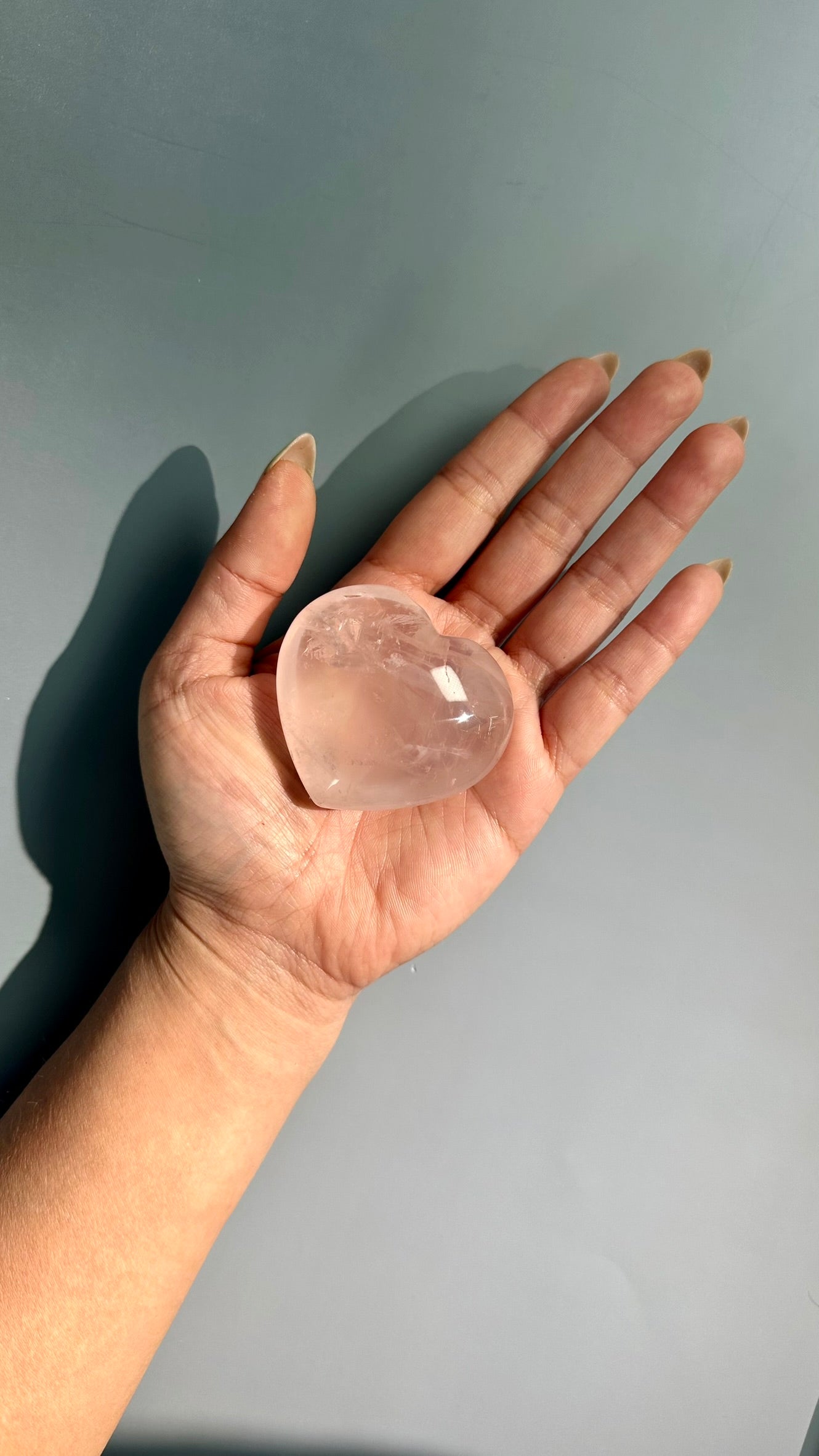Rose Quartz Heart – Option A