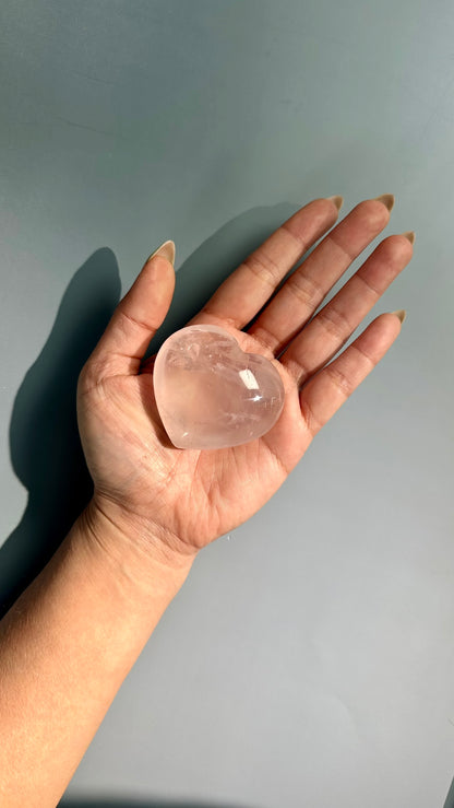 Rose Quartz Heart – Option A