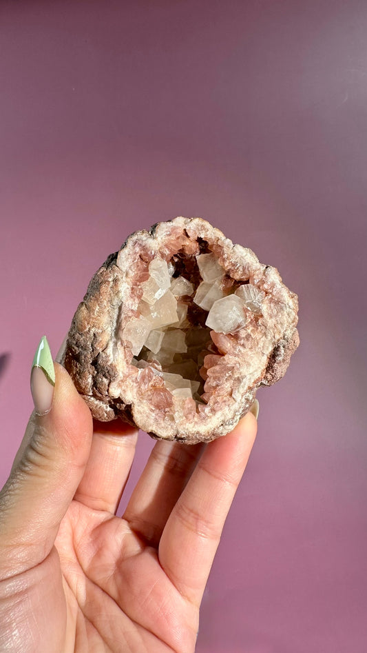Pink Amethyst Geode Cluster – Option G