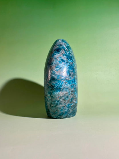Blue Apatite Standing Freeform – Option E | Collector Crystal, Inspiration & Personal Growth
