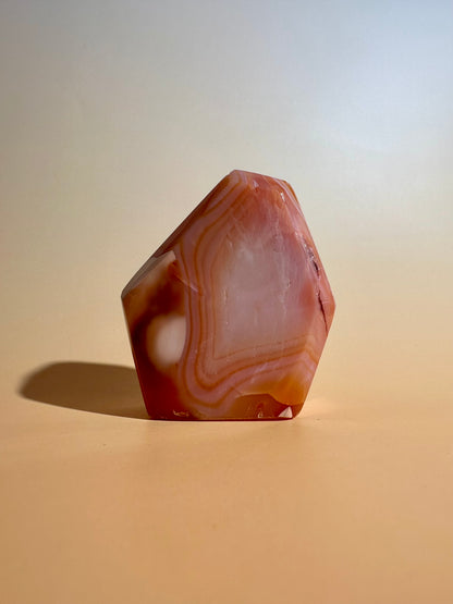 Carnelian Agate Geometric Freeform – Option F | Passion, Creativity & Inspiration Energy
