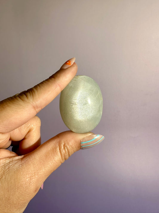 Sage Moonstone Small Palm Stone