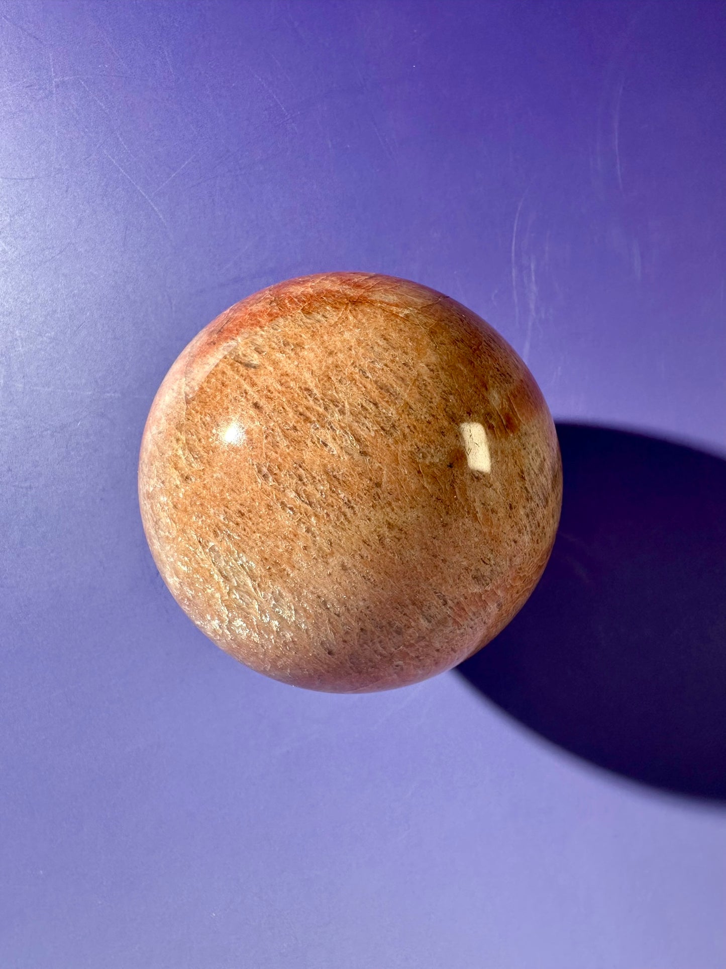 Peach Moonstone Sphere Option C | One-of-a-Kind Collector Crystal