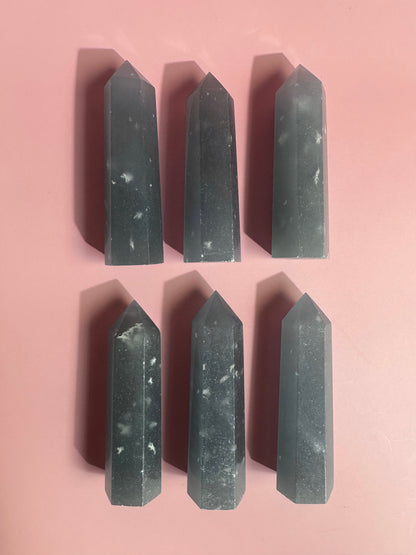 Small Peruvian Snowflake Angelite Tower