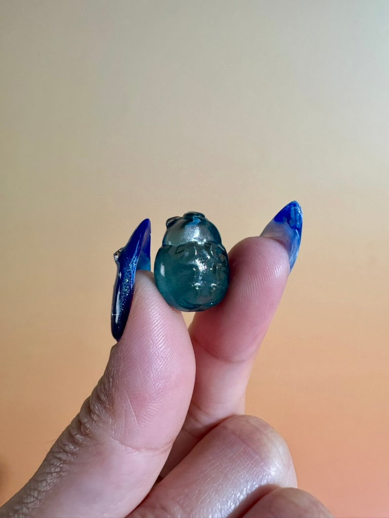 Mini Rainbow Fluorite Ladybug | Crystal Carving
