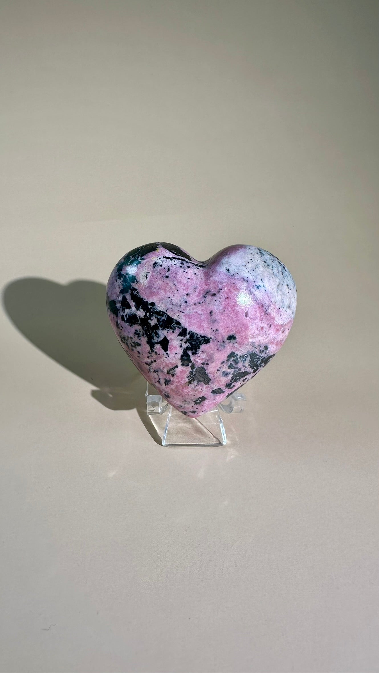 Peruvian Rhodonite Heart – Option B