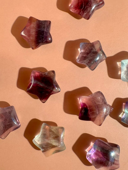 Mini Rainbow Fluorite Star | Celestial Crystal