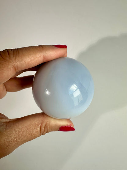 Large Blue Chalcedony Sphere