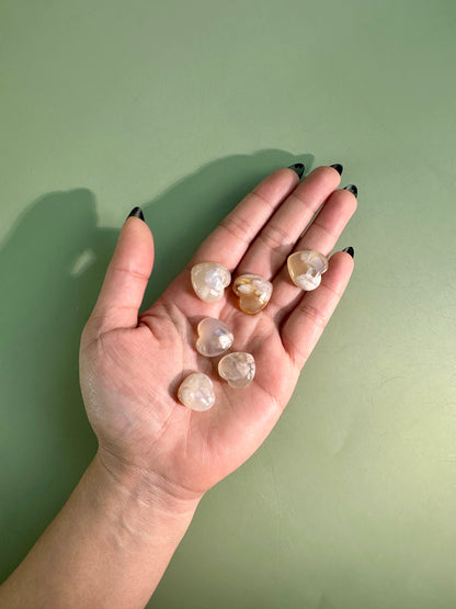 Mini Flower Agate Heart