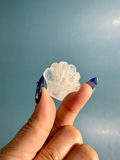 Small Clear Quartz Shell | Ocean Crystal Carving