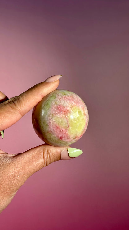 Thulite with Epidote Sphere – Option G