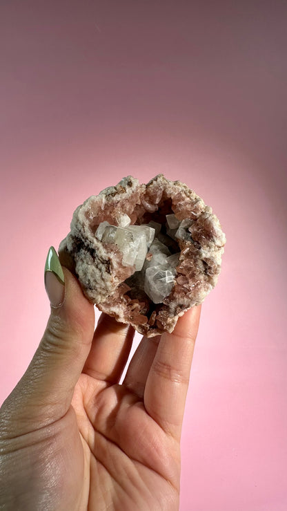 Pink Amethyst Geode Cluster – Option A