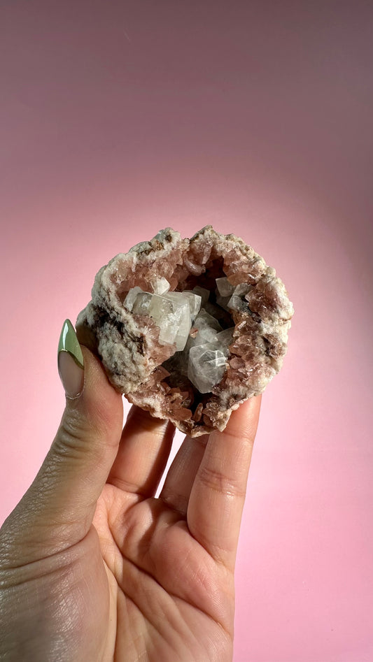 Pink Amethyst Geode Cluster – Option A