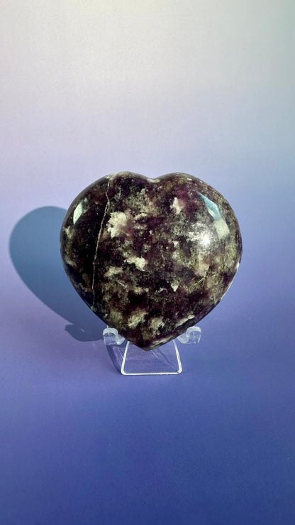Lepidolite Heart – Option A