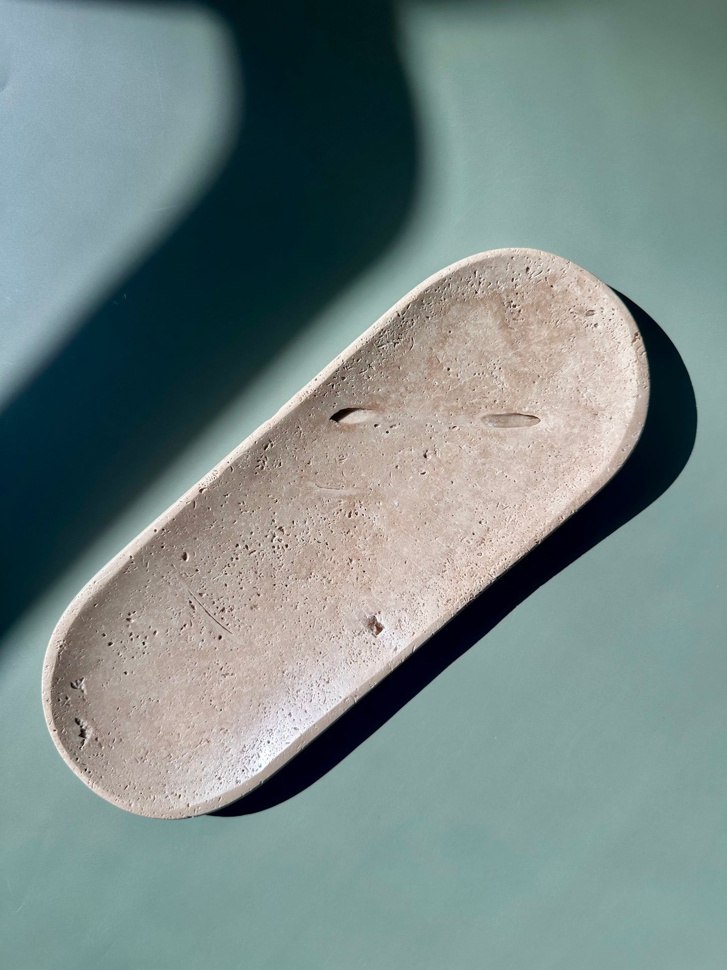 Travertine Long Oval Tray