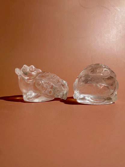 Clear Quartz Money Toad | Intuitively Chosen Prosperity, Clarity & Manifestation Energy