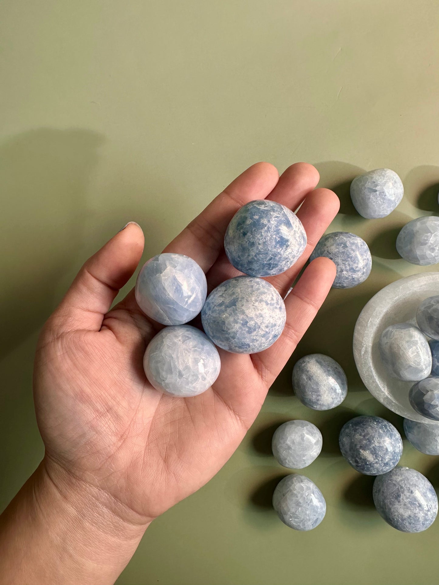 Blue Calcite Tumble