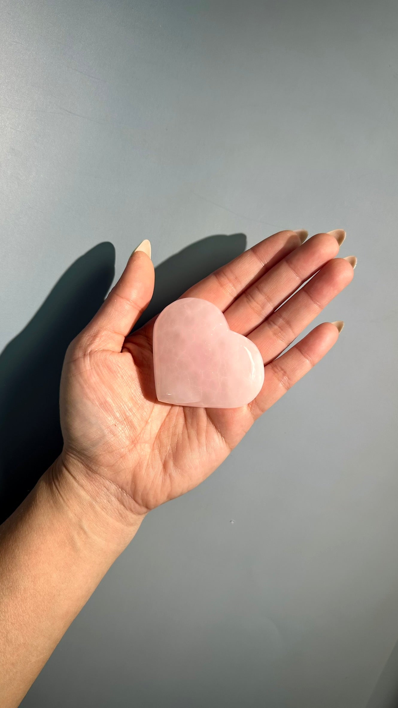 Pink Calcite Heart UV Reactive – Option A