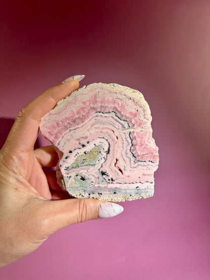 Peruvian Rhodochrosite Slab – Option F