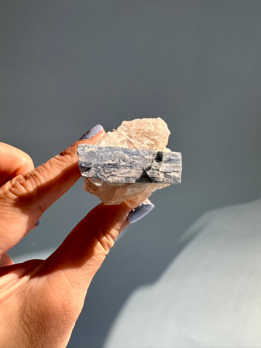 Kyanite in Quartz Cluster - D