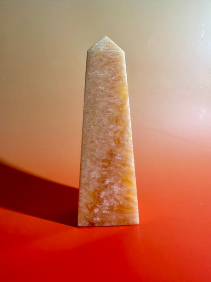 Orange Calcite Tower – Option F | Collector Statement Crystal, Vitality & Creative Energy