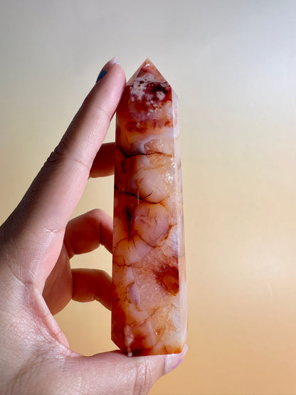 Carnelian Tower Option D | Motivation, Confidence & Positive Energy Crystal