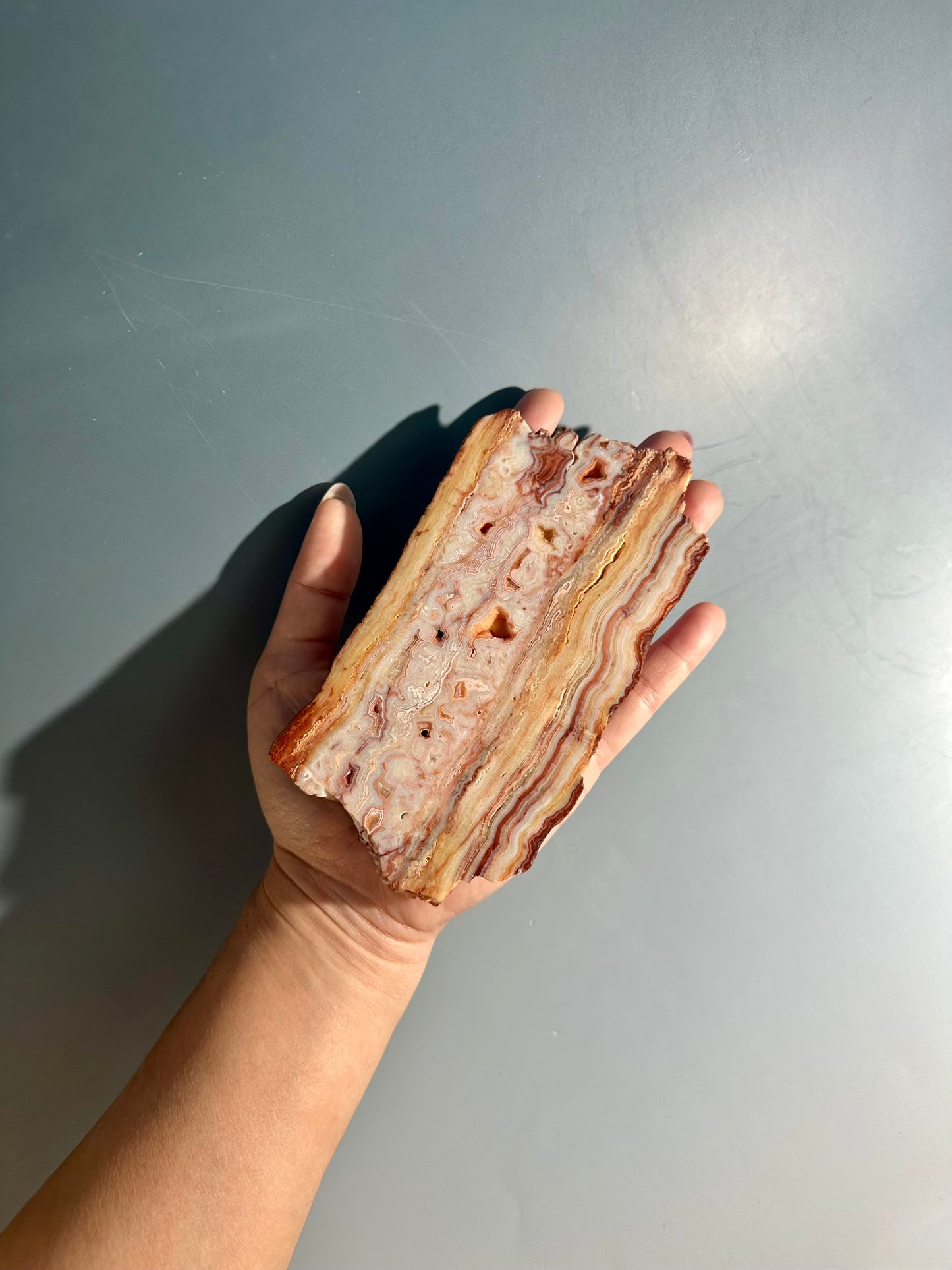Pink Crazy Lace Agate Slab Option A | One-of-a-Kind Indonesia Display Crystal