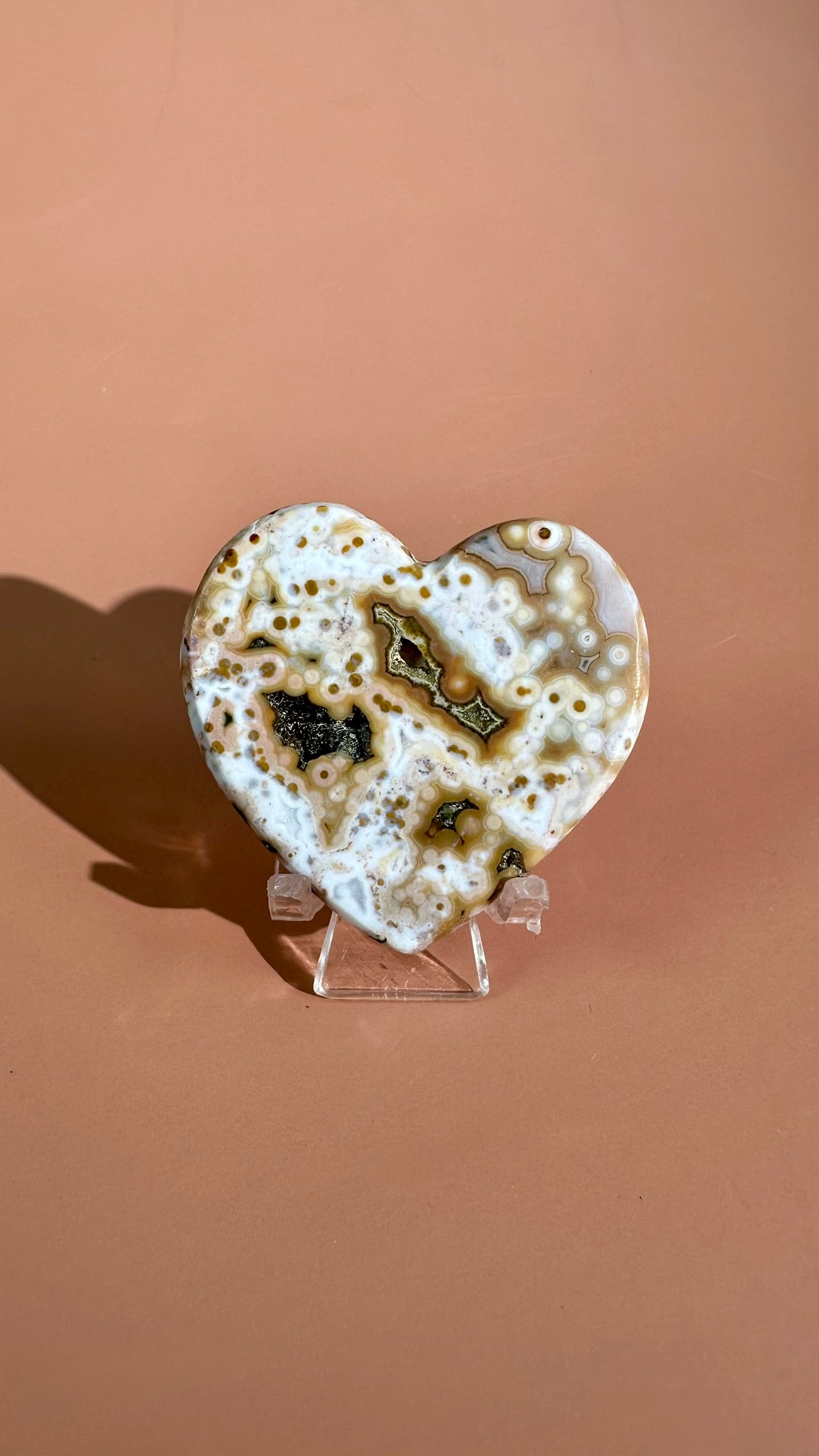 Ocean Jasper Heart Carving – Option L