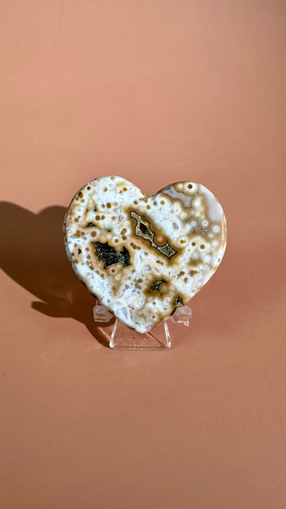 Ocean Jasper Heart Carving – Option L