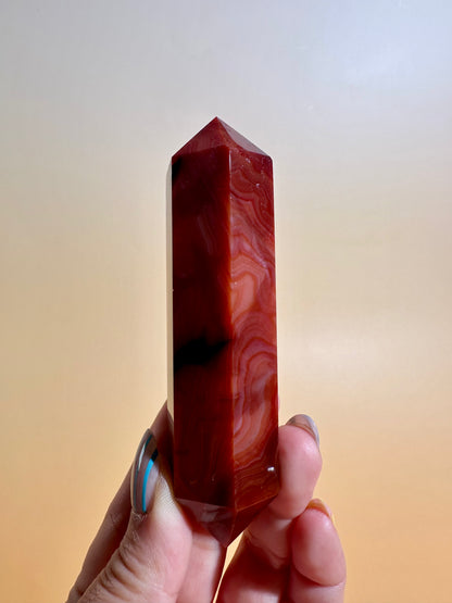 Carnelian Double Terminated Point – Option F | Manifestation, Courage & Success Energy