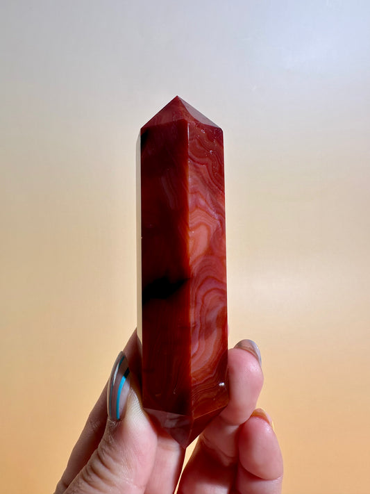 Carnelian Double Terminated Point – Option F | Manifestation, Courage & Success Energy
