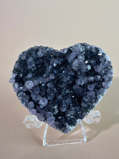 Small Druzy Amethyst Heart - G