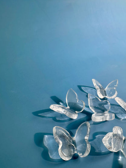Mini 3D Himalayan Clear Quartz Butterfly Carving