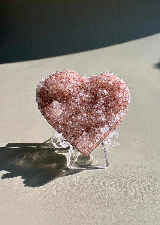 Small Druzy Amethyst Heart - B